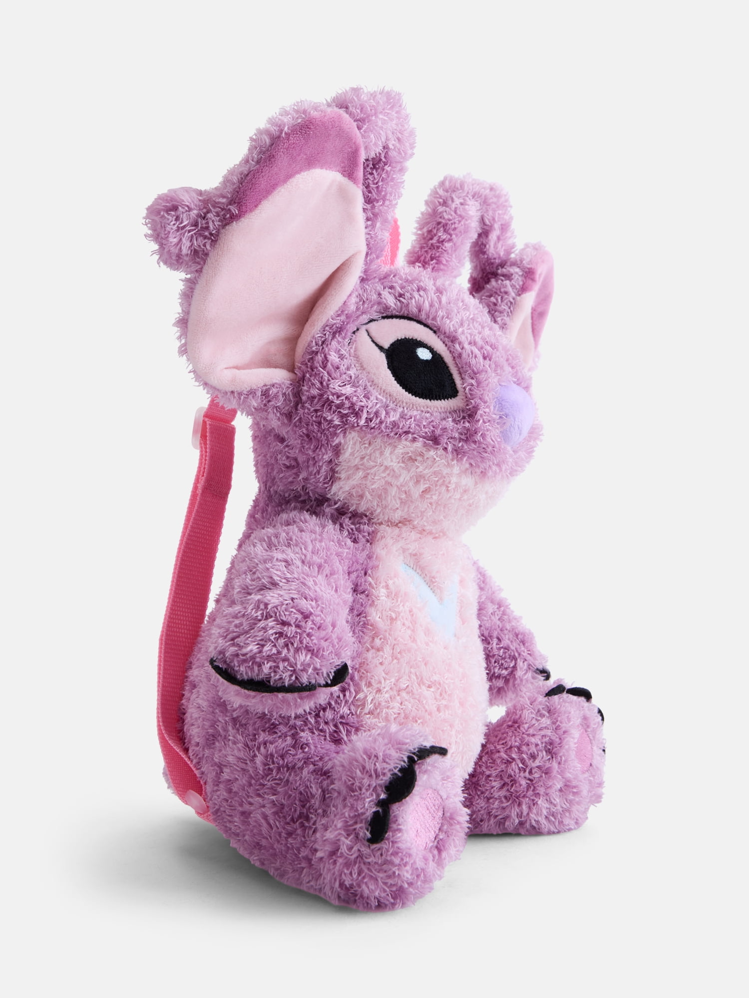 Disney Lilo and Stitch Girls Angel Plush Backpack, Pink