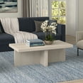 thumbnail image 2 of Evelyn&Zoe Contemporary High-Quality Rectangular Medium Density Fiberboard Coffee Table, Alder White, 2 of 7