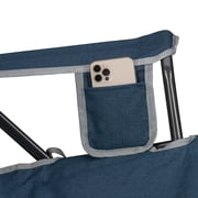 GCI Outdoor Kickback Rocker Low Profile Rocking Camp Chair, Heathered Indigo