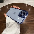 thumbnail image 3 of Luxury New High Quality Plating Clear Not Yellowing Case For IPhone 15 14 11 12 13 14 Pro Max Mini XS X 15 Plus Shockproof Cover, 3 of 5