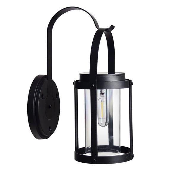 openpig Solar Wall Lanterns Outdoor Waterproof, Exterior Front Porch Light Solar Wall Sconce Light, Wall Mount Lamp for Patio Fence Garage House Doorway Barn Decor