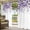White Purple, variant on Outdoor Curtains for Patio Waterproof, Grey Leaves Outdoor Privacy Panels Grommet, Summer Botanical Blackout Outside Curtains for Porch/Cabana/Pergola/Gazebo 54"x84", 1 Panel