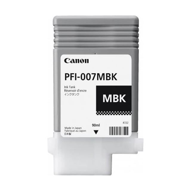 TINTA Canon PFI-007MBK NEGRO MATE 90ML PLOTTER IPF670E 2142C001AA