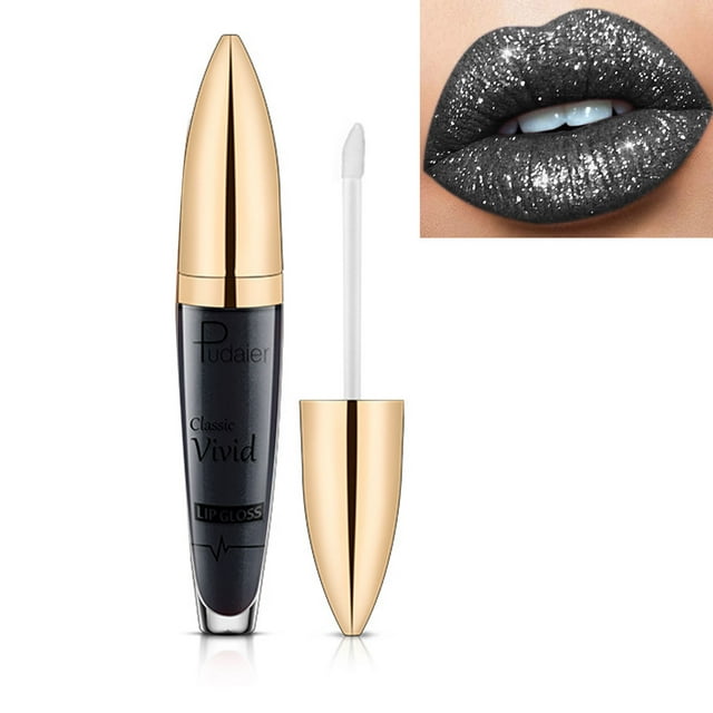 Glitter Lipstick Diamond Shimmer Metallic Lip Stick Waterproof,Matte to Glitter Sparkle Glossy