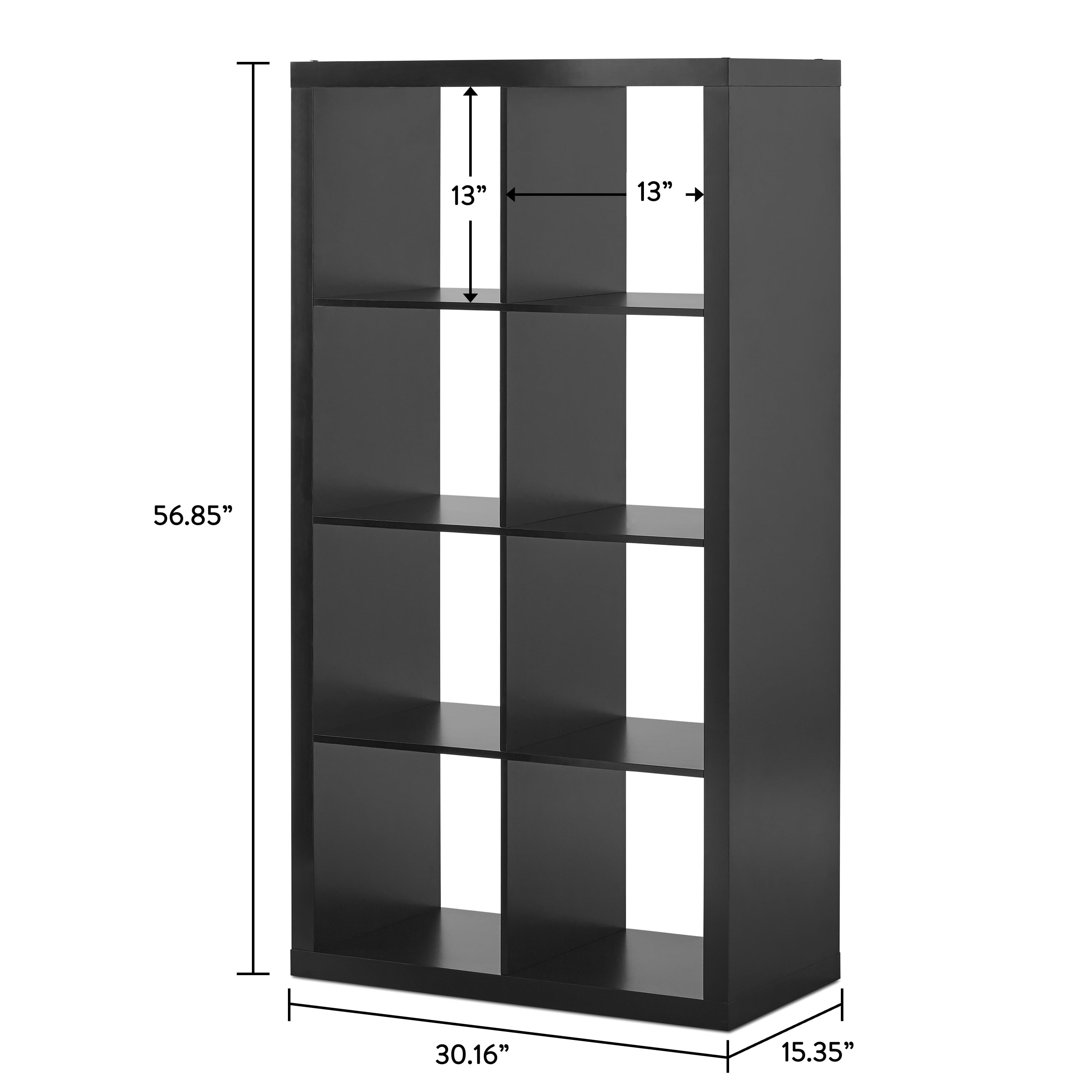 Better Homes & Gardens 8 Cube Storage Organizer, Solid Black