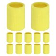 thumbnail image 1 of Uxcell 12PCS Bandas de sudor deportivas, muñequeras de algodón absorbentes de sudor para entrenamiento/baloncesto/correr [Amarillo, 10cmW], 1 of 7