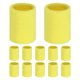 thumbnail image 1 of Uxcell 12PCS Bandas de sudor deportivas, muñequeras de algodón absorbentes de sudor para entrenamiento/baloncesto/correr [Amarillo, 10cmW], 1 of 7