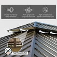 thumbnail image 6 of 12'x14' Hardtop Gazebo | Permanent Outdoor Gazebo for Patio Backyard Lawn | Aluminum | Walnut Brown, 6 of 6