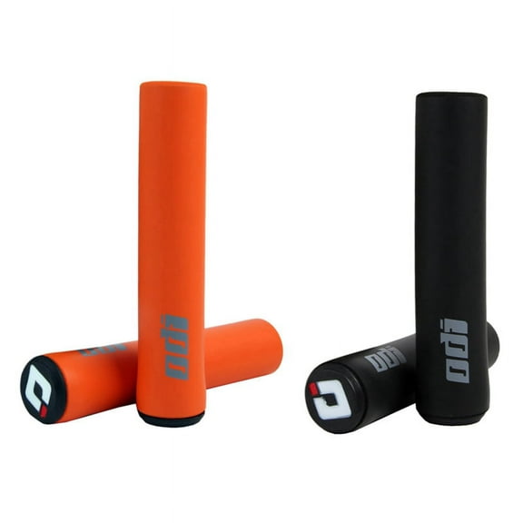 4x ODI Bicycle Grip Silicone Handlebar Grips Shock-Absorbing Soft Mountain Bicycle Grip Orange & Black