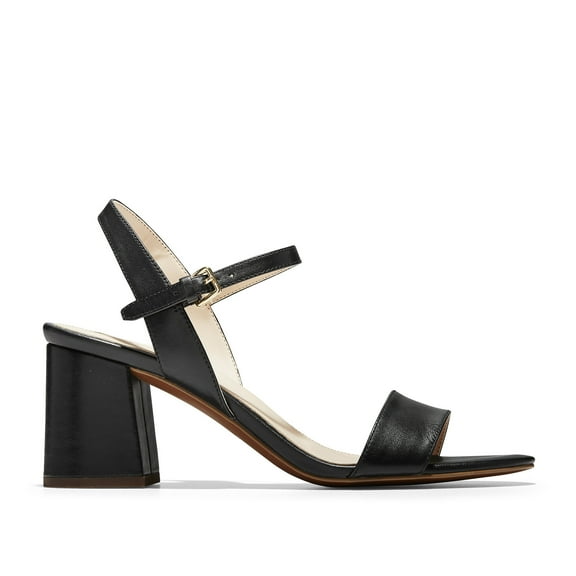 Cole Haan Women's Josie Block Heel Sandal in Black Leather, 5.5 US