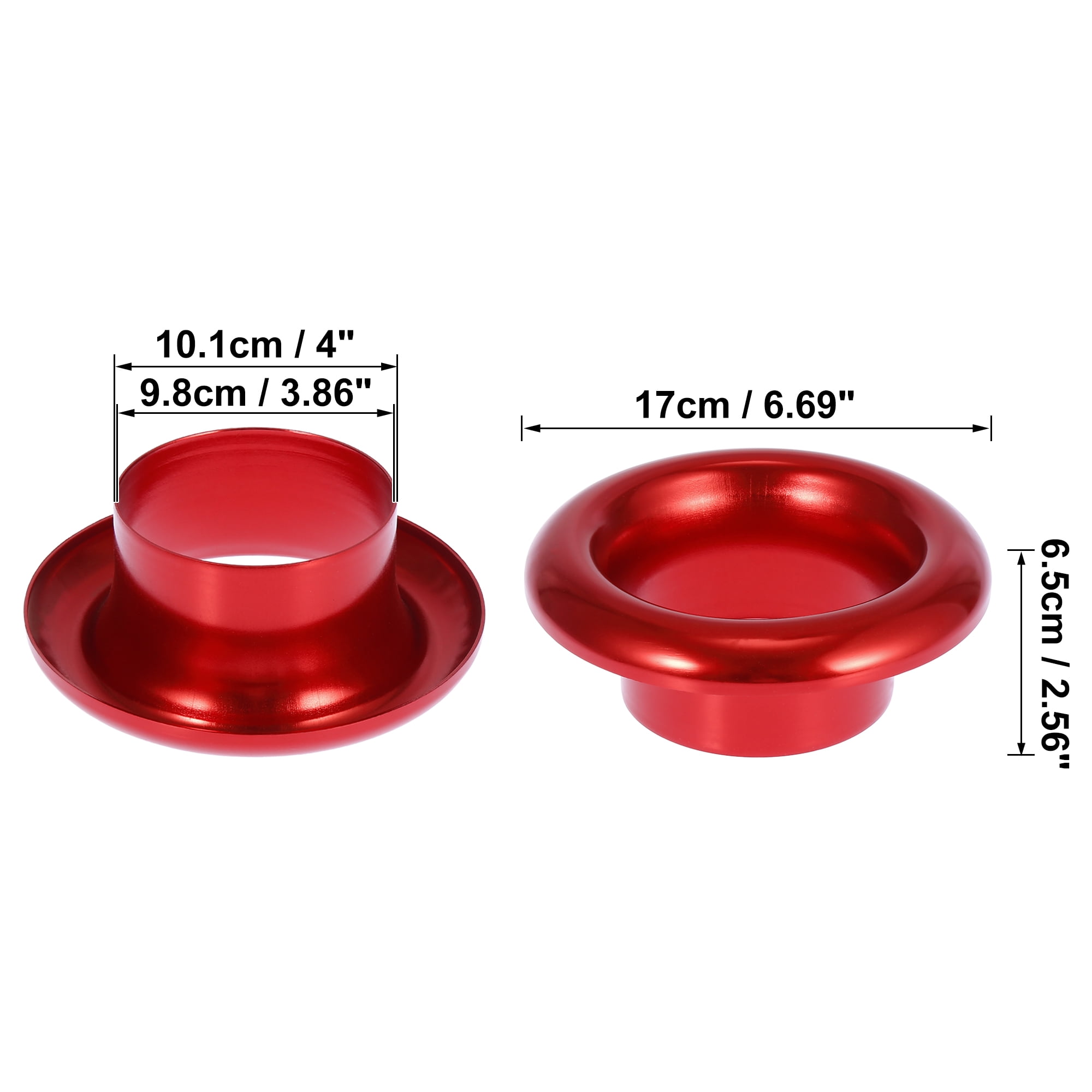 Unique Bargains 4inch Bellmouth Velocity Stack Adapter Turbo Air Intake Cover Red