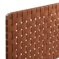 thumbnail image 4 of Sparta Weave Vegan Leather Full Headboard in Walnut Brown, 4 of 7