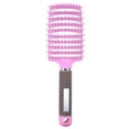 thumbnail image 2 of Peine para masaje del cuero cabelludo, cerdas de nailon, cepillo para el pelo suave, rizado y mojado (rosa) Likrtyny cuidado belleza, 2 of 9