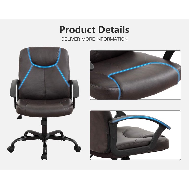 BestOffice Executive Chair with Swivel Lumbar Support, 250 lb