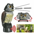 thumbnail image 2 of Generic Owl Prowler Decoy Scarecrow Rotating Head Sound Protection Garden Yard, 2 of 7