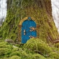 thumbnail image 6 of XOAIHY Wooden Miniature Gnome Door Figurine - Garden Window Art Ornament For Outdoor And Indoor Magical Decor, 6 of 6