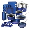 thumbnail image 1 of GRANITESTONE Juego de utensilios de cocina antiadherentes de 20 piezas, color azul, juego de utensilios de cocina, juego de utensilios de cocina antiadherentes de granito, juego de utensilios de cocin, 1 of 5