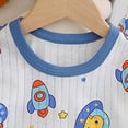 thumbnail image 4 of WUANDIXFA Baby Pajamas 12 18 24 Months 3T 4T 5T 6T Dinosaur Fall Soft Cotton Long Sleeve Shirts Pant Newborn Boys Outfit,Dark Purple,18-24 Months, 4 of 4