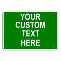 Aluminum Weatherproof Metal Sign Multiple Sizes Custom Personalized Text Here White Black Traffic Regulation Horizontal Street Signs 8x12Inches