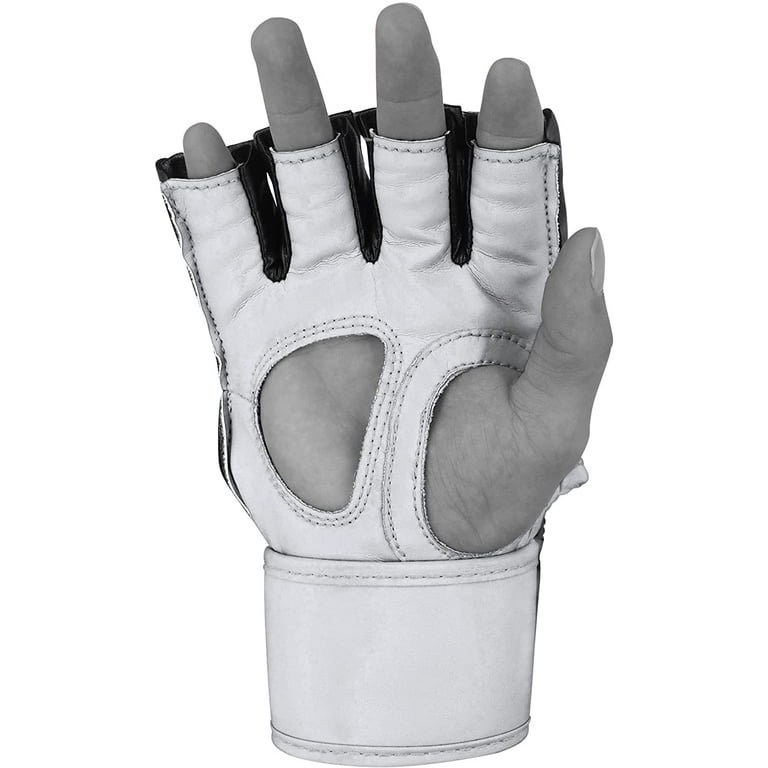 Training MMA White, for , Adidas Loop Hook & & Black Men Women, Medium Grappling Gloves, Gloves