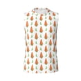 thumbnail image 6 of Picia Cute Carrot Print mens Cotton Tank Undershirts , Moisture-wicking Ribbed Tanks, Lightweight Cotton Tank Undershirts-Large, 6 of 8