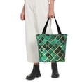 thumbnail image 5 of Honeii Green Mosaic Glass Print Women Top Handle Satchel Handbags,Fashion Handbag,Messenger Tote Bag Purse for Women,Shoulder Bag Handbag for Travel, Work, 5 of 6