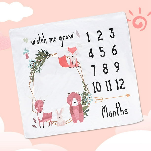 Manta conmemorativa para el crecimiento, fondo para fotografía de bebés, manta para fotografía de bebés, compacta y liviana