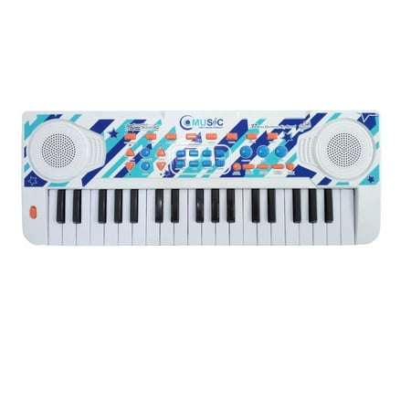 Elegantoss Electronic Organ Keyboard Piano with 37 Key .Great Portable Multi-function Musical Keyboard ,Synthesizer & Built in Speaker for everyone Blue