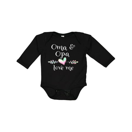 

Inktastic Oma and Opa Love Me- Heart Grandchild Boys or Girls Long Sleeve Baby Bodysuit