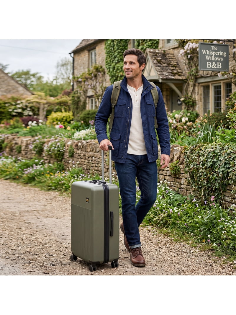 Lee 21 in Unisex Carry-On Luggage, Olive - Walmart.com