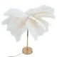 thumbnail image 5 of Lámpara de mesa de plumas de avestruz G4, luz nocturna, lámpara decorativa para dormitorio, sala de bodas, enchufe blanco de EE. UU. 110V, 5 of 14