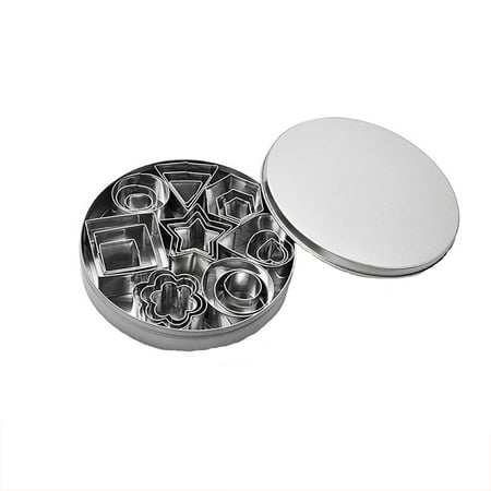 

YUEHAO Biscuit Moulds Set of 24 Stainless Steel Biscuits Mold DIY Dookie Mold Geometric Pattern set of 24 B