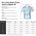 thumbnail image 6 of Lsque Light Blue Marble pattern Hawaiian Shirt for Men, Unisex Summer Beach Casual Short Sleeve Button Down Shirts-Medium, 6 of 9