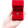 thumbnail image 4 of Ring Box, Hollow Square Velvet Ring Gift Box Wedding Ring Jewelry Box, 4 of 5