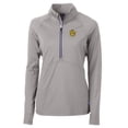thumbnail image 2 of Women's Cutter & Buck Gray Missouri Tigers Adapt Eco Knit Stretch Recycled Half-Zip Pullover Top, 2 of 3