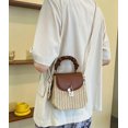 thumbnail image 2 of Kukuzhu Small Straw Tote Handbag for Women Handmade Top Handle Bag Woven Straw Crossbody Shoulder Bag for Summer Beach Travel, 2 of 7