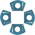 thumbnail image 1 of Red-A Napperons en Vinyle Tissé pour Table à Manger Durables Résistants à la Chaleur Lavables pour Table Ronde, Ensemble de 4, Bleu, 1 of 4