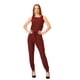 thumbnail image 1 of Palazzo Jumpsuit Mujer Largo Moda Casual Vino Manga Corta 360056 vino M Incógnita 360056, 1 of 5