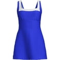 thumbnail image 3 of Lands' End Women's Plus Size Texture Square Neck Mini Swim Dress, 3 of 4