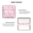 thumbnail image 5 of Gukieu Ribbon Bow Print Leather Tissue Box, PVC Waterproof Velcro Opening and Closing Square Tissue Box Holder, Suitable for Home and Office Decoration, 5 of 7