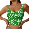 thumbnail image 1 of Fotbe Bamboo Sujetador Deportivo Largo sin Aros para Mujer con Almohadillas y Soporte Medio, Transpirable y Absorbente, Camiseta Tipo Chaleco o Tank Top-Small, 1 of 8