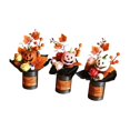 thumbnail image 2 of 3 de calabaza de Halloween con flores, adornos creativos para arreglos florales, decoración de interiores para oficina, fiesta y hogar., 2 of 9