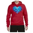 thumbnail image 2 of Wild Bobby, Cute Heart Shaped Couple Dolphins, Animal Lover, Unisex Graphic Hoodie Sweatshirt, Red, 2XL, 2 of 3