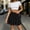Black, variant on Womens Summer Mini A-Line Flare Skirts Flowy Wrap Y2K Stretch Elastic High Waist Wine Skirts for Women S