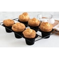 thumbnail image 5 of Molde Antiadherente de Acero al Carbono para 6 Panes Yorkshire Popovers con Rejilla de Alambre para Distribución Uniforme del Calor y Resultados Esponjosos, 5 of 5