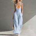 thumbnail image 2 of Edvintorg Womens Jumpers and Rompers Casual Loose Wide Leg Jumpsuits Streetwear Adjustable Strap Baggy Cargo Overalls with Pockets, 2 of 6