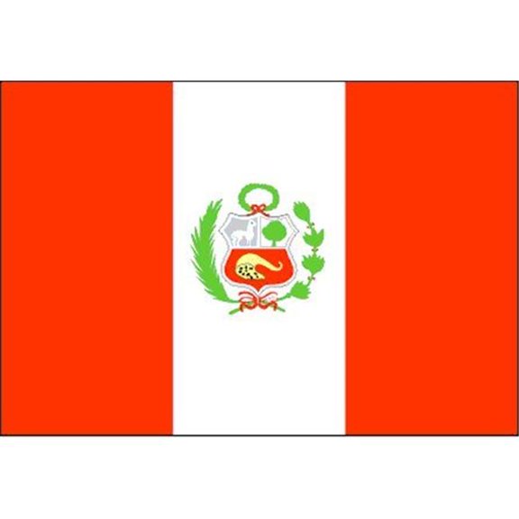 Annin Flagmakers 196686 4 ft. X 6 ft. Nyl-Glo Peru Government Flag