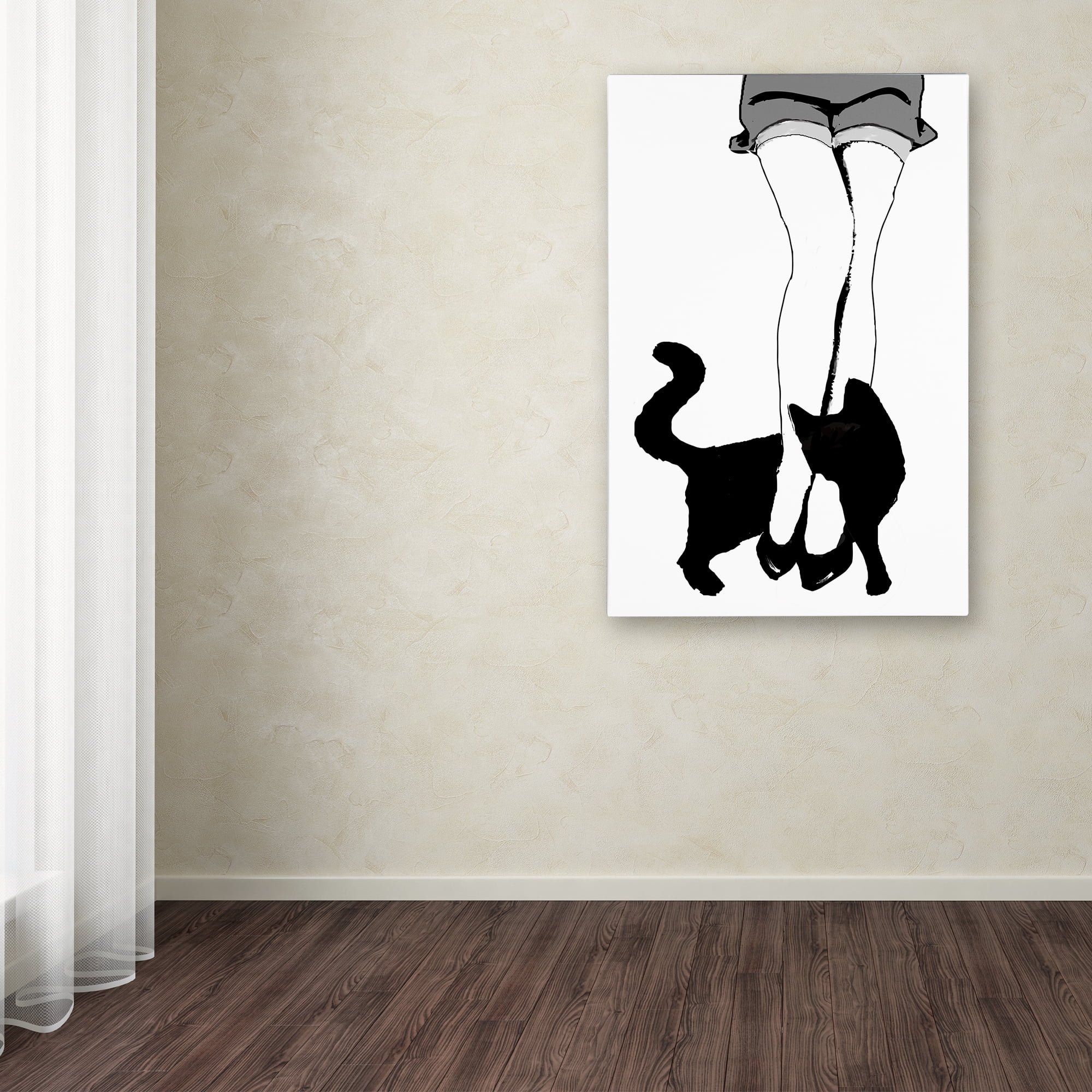 Trademark Fine Art "Black Cat" Canvas Art by Color Bakery