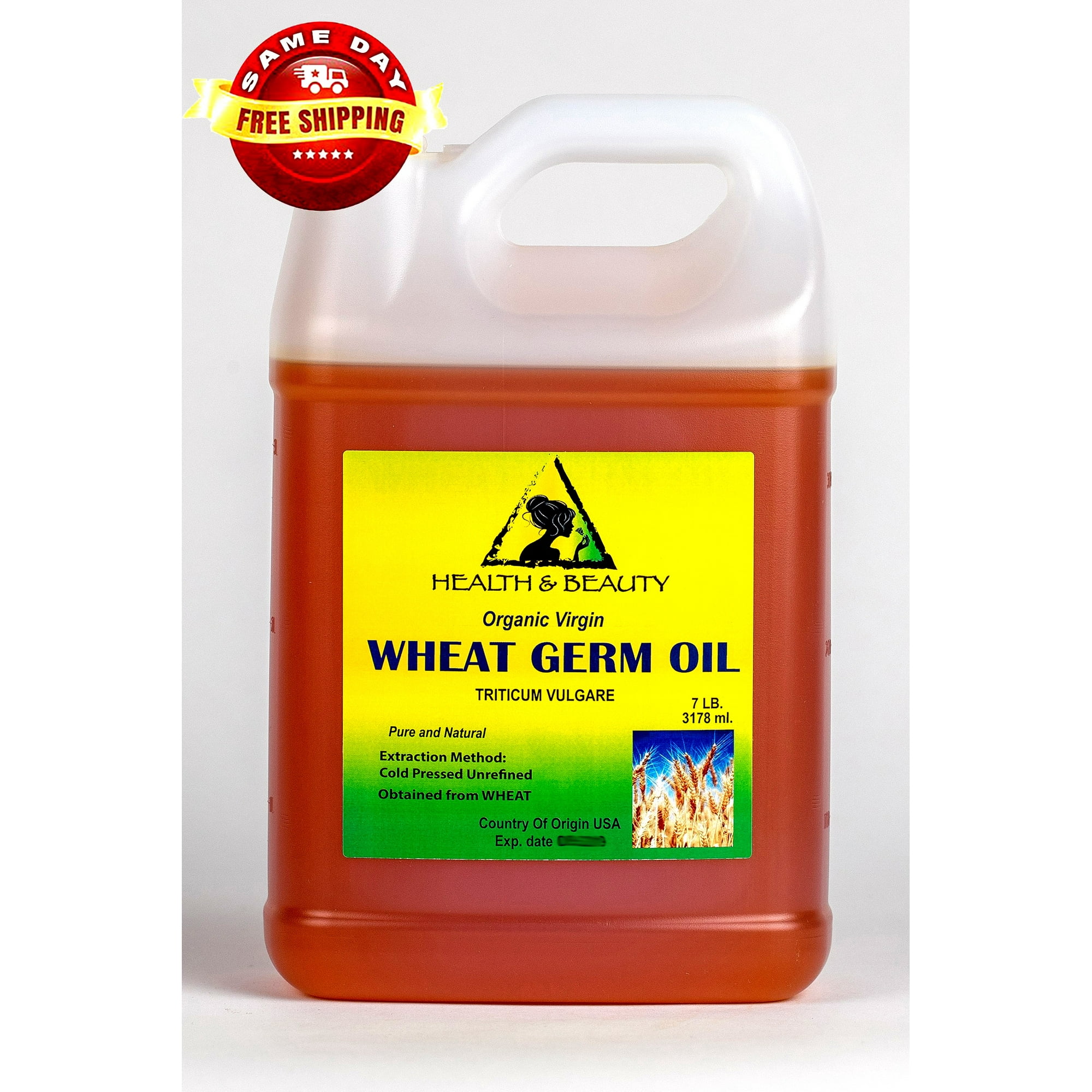 WHEAT GERM OIL UNREFINED ORGANIC CARRIER COLD PRESSED VIRGIN RAW PURE 7 LB