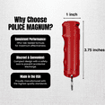 thumbnail image 3 of Police Magnum Pepper Spray Keychain Self defense Protection, Red Flip Top Safety 3ct. 1/2oz, 3 of 6